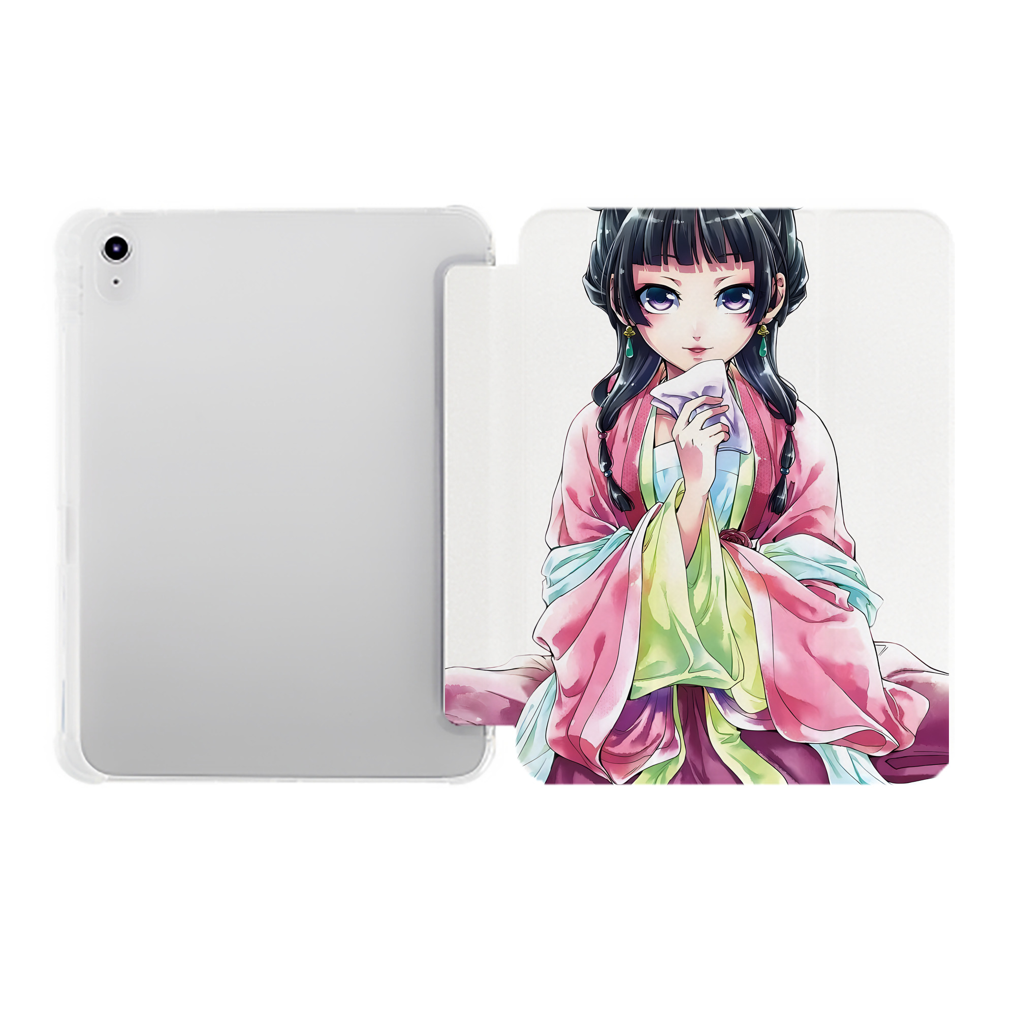 （画像用） 薬屋のひとりごと The Apothecary Diaries IPad ケース ペン収納付き 三つ折りスタンド PUレザー×シリコン 対応機種9.5/10.5/10.9インチ